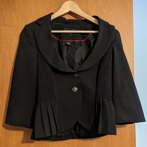 White House Black Market Black Matte jacket, sz 6